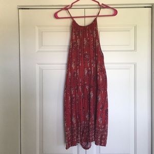 Mossimo red high neck romper